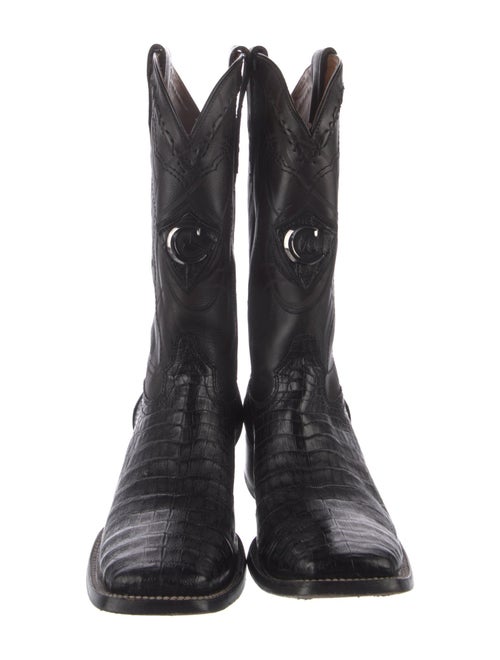 Cuadra Alligator Embroidered Accent Western Boots