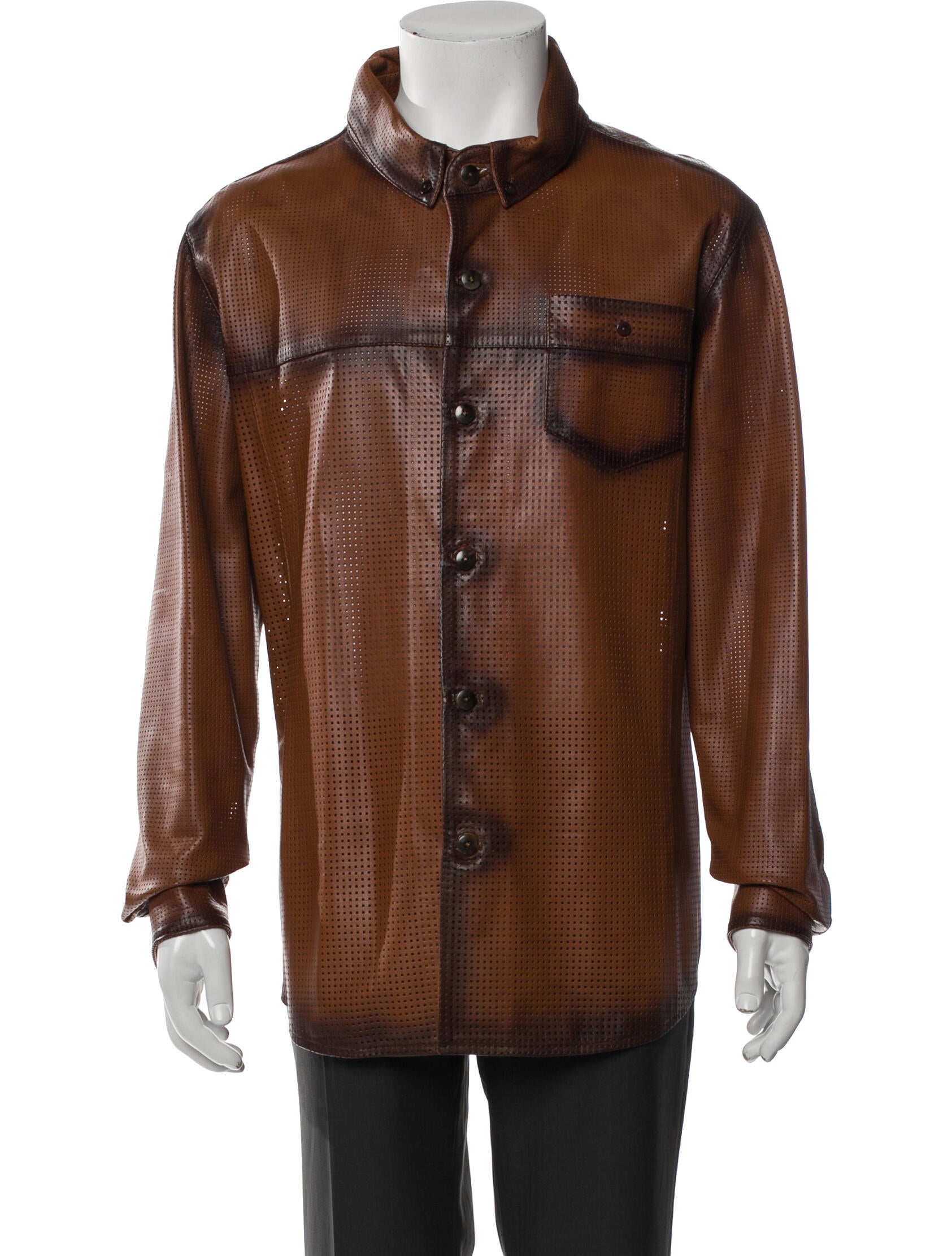 Cuadra Leather Colorblock Pattern Moto Jacket
