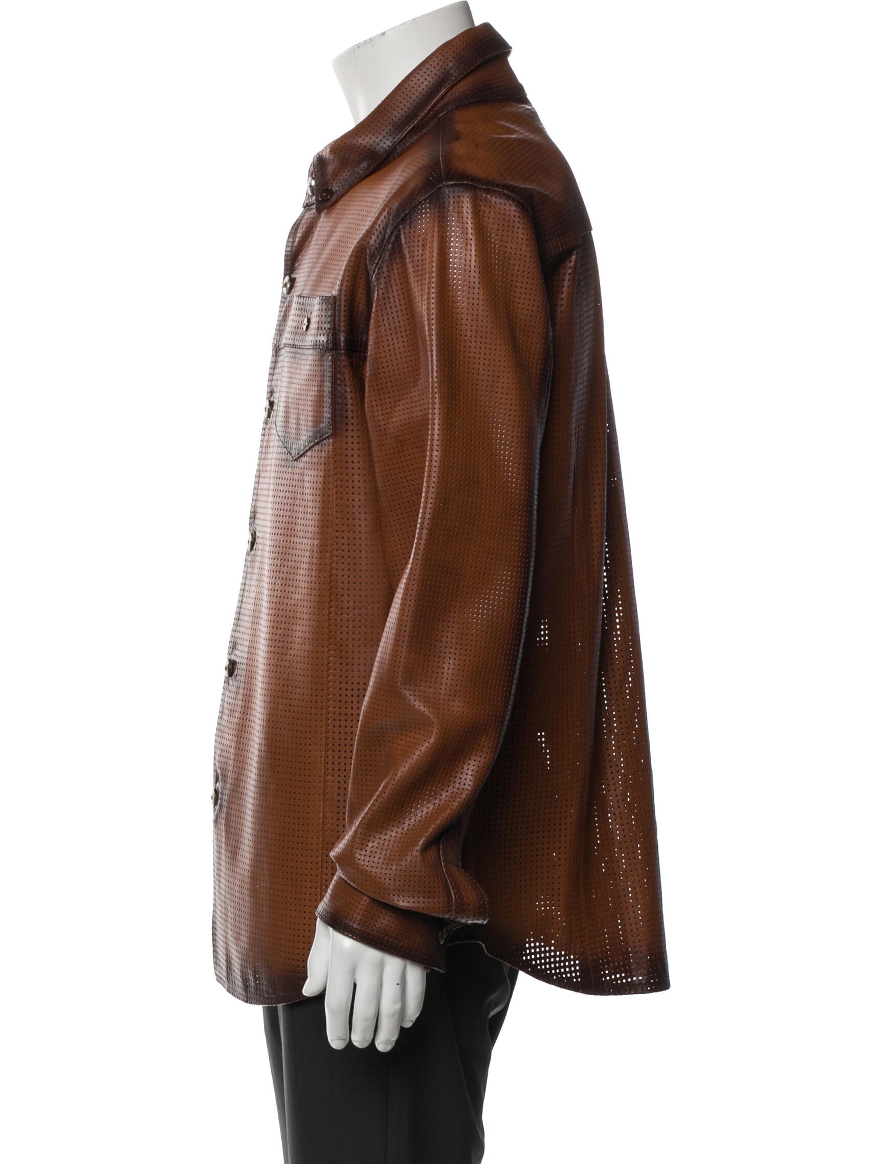 Cuadra Leather Colorblock Pattern Moto Jacket