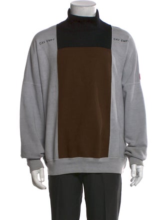 Cav Empt Colorblock Pattern Mock Neck Sweatshirt