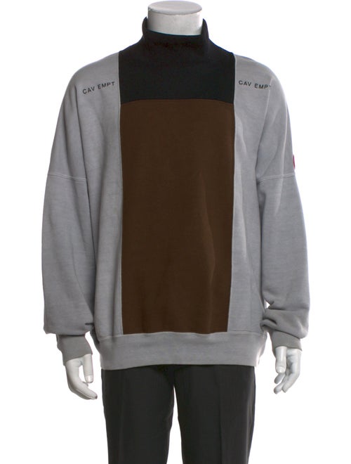 Cav Empt Colorblock Pattern Mock Neck Sweatshirt