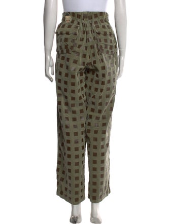 Cav Empt Plaid Print Wide Leg Pants