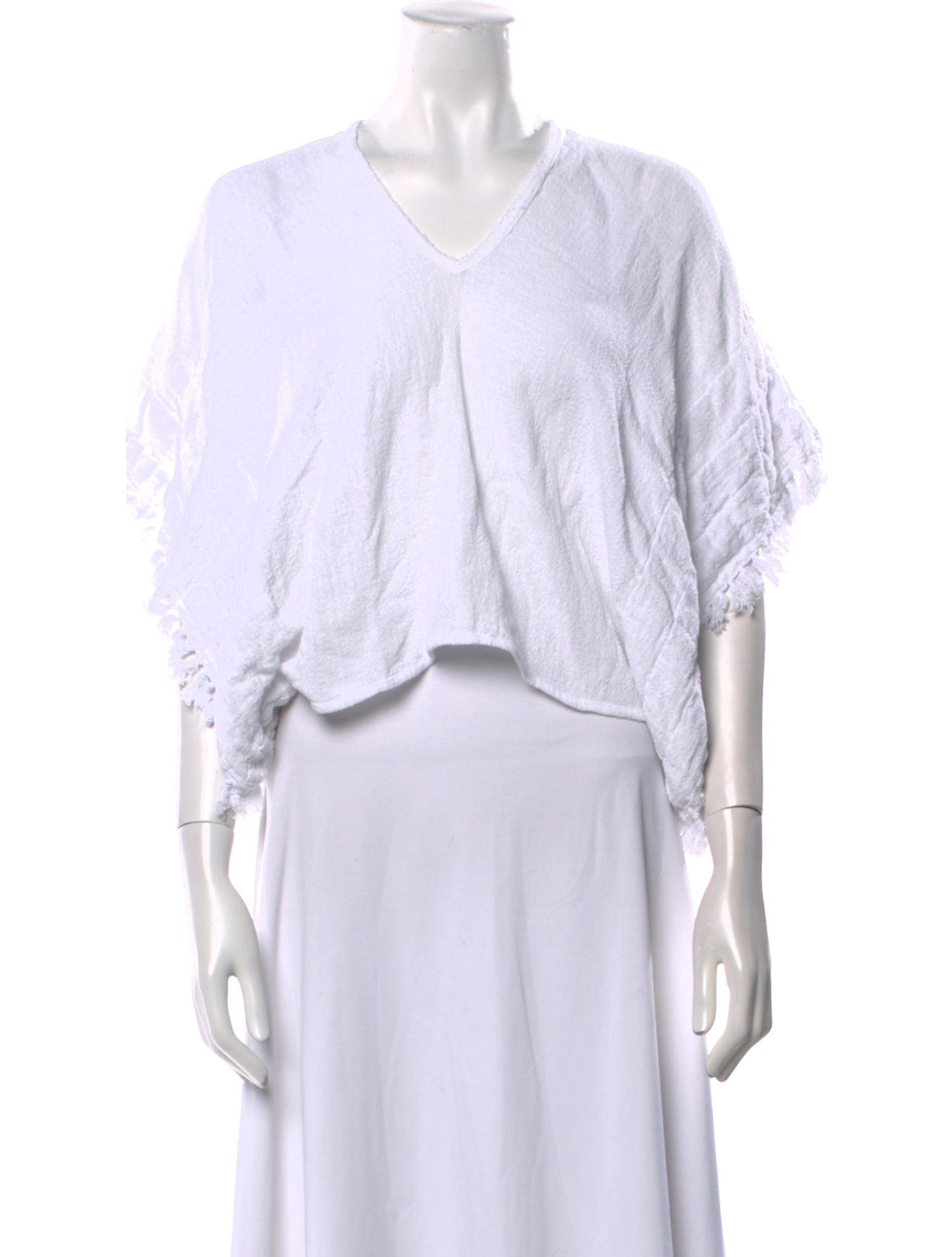 Caravana V-Neck Three-Quarter Sleeve Crop Top