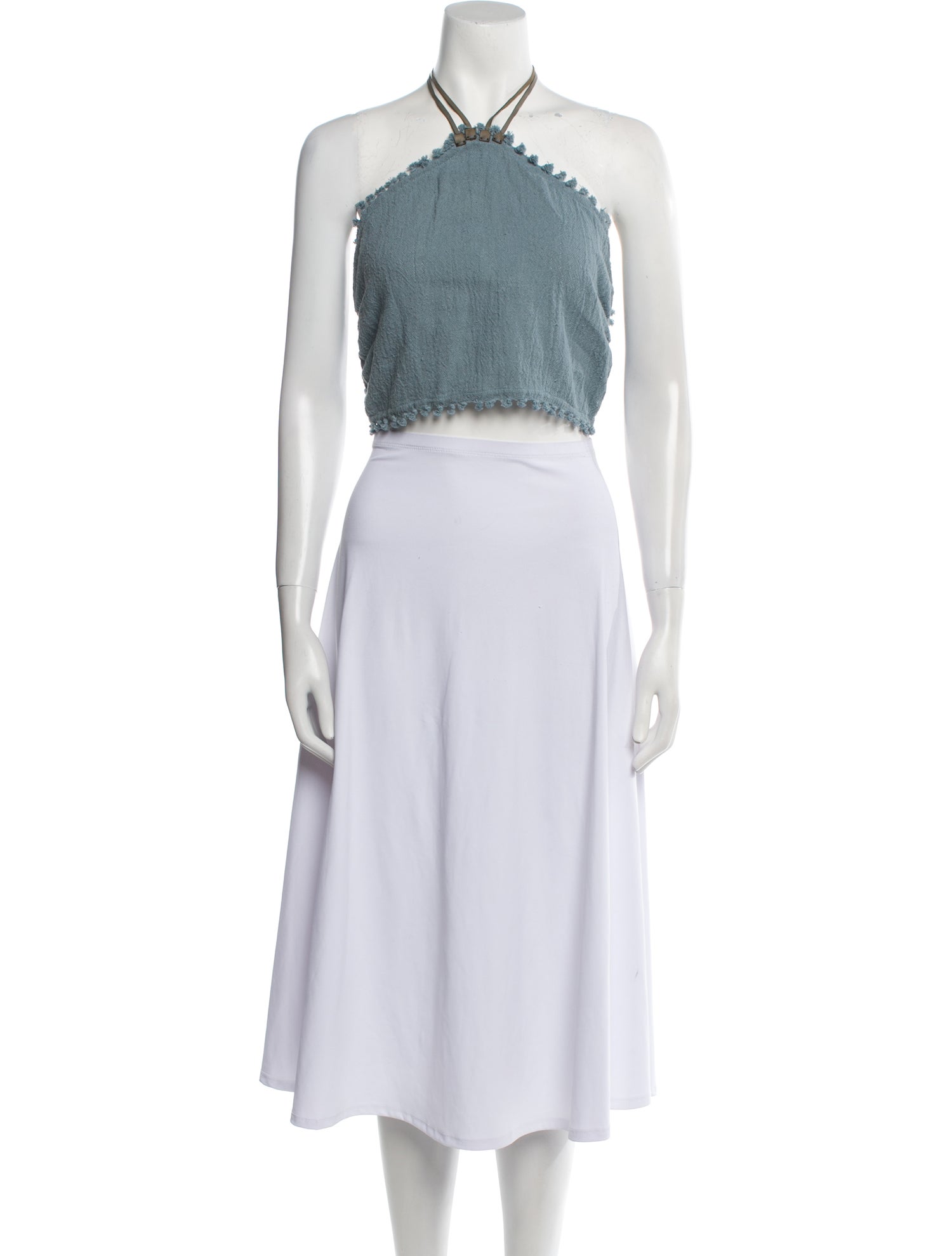 Caravana Halterneck Sleeveless Crop Top