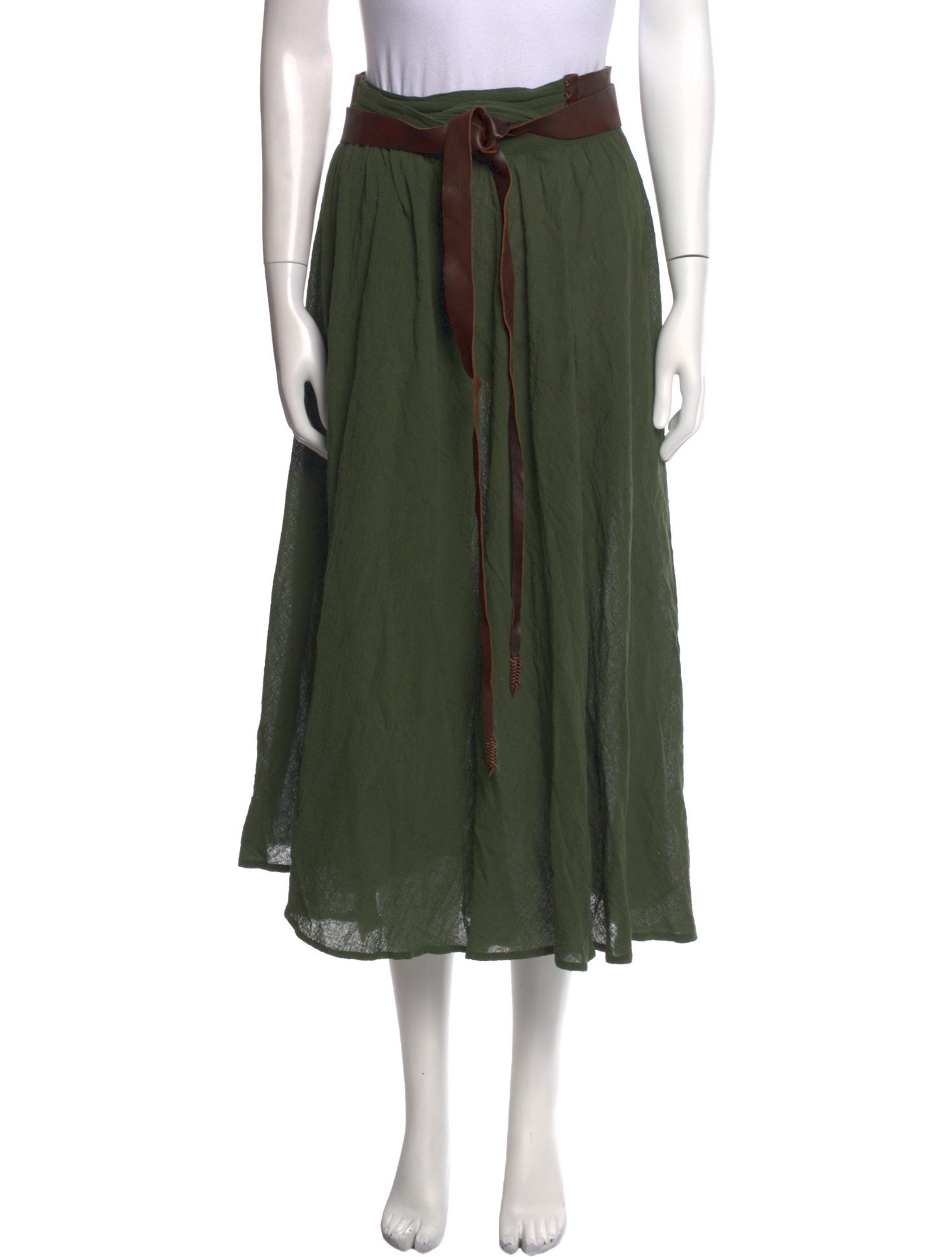 Caravana Braided Accents Knee-Length Skirt