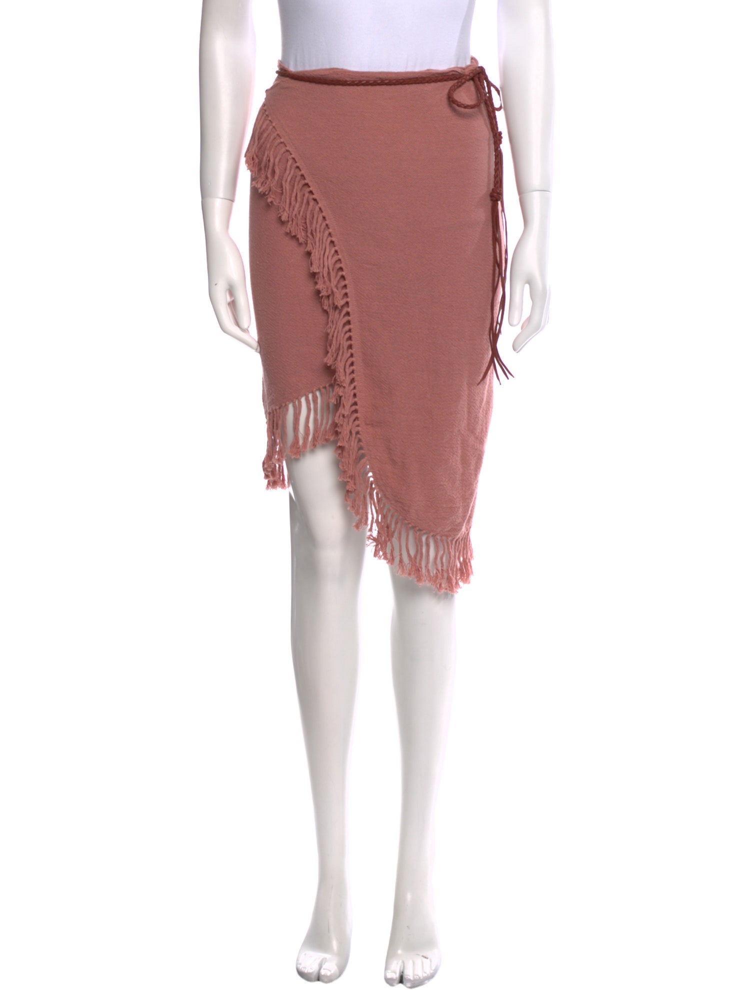 Caravana Fringe Trim Accent Knee-Length Skirt