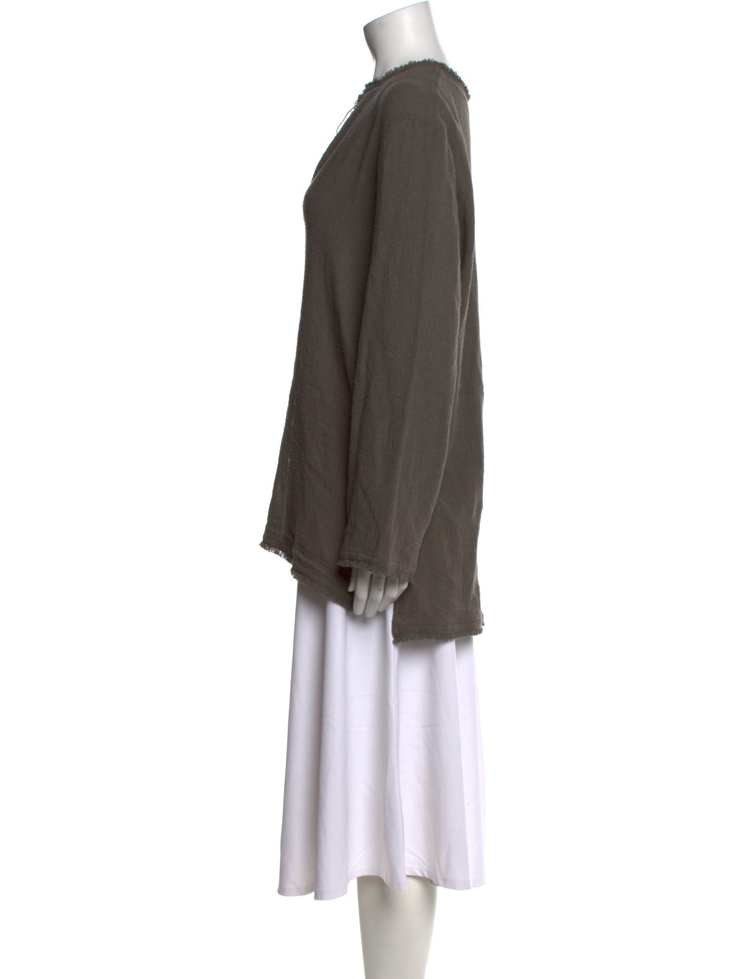 Caravana Tie Neck Long Sleeve Tunic w/ Tags