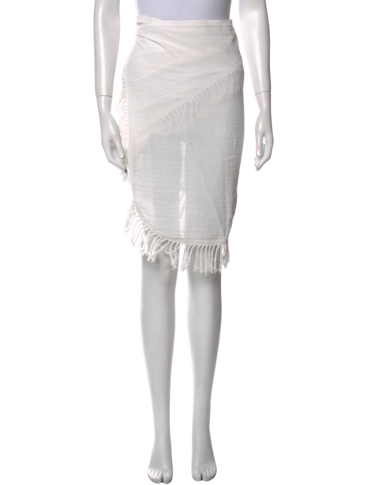 Caravana Fringe Trim Accent Knee-Length Skirt