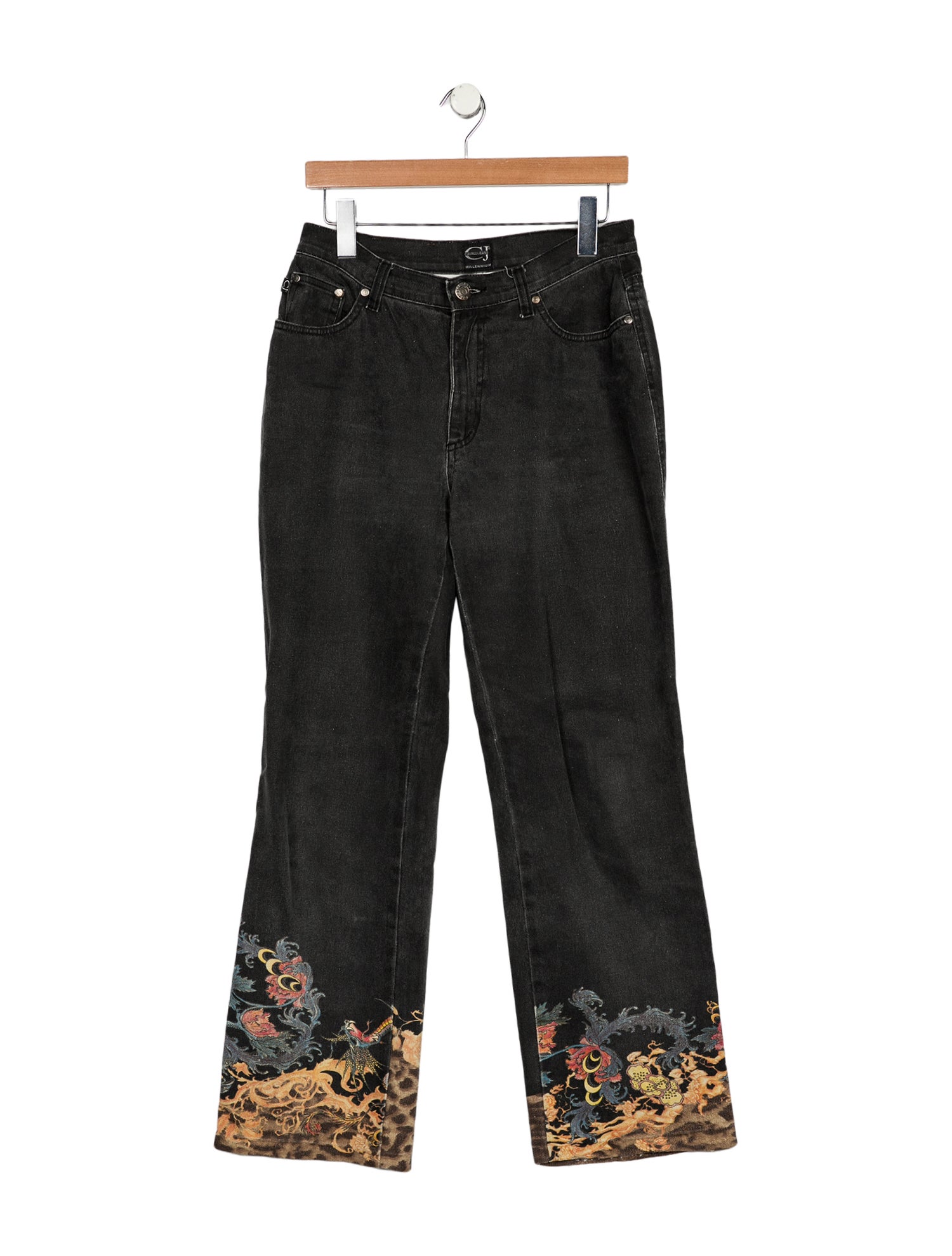 Cavalli Jeans Mid-Rise Wide Leg Jeans