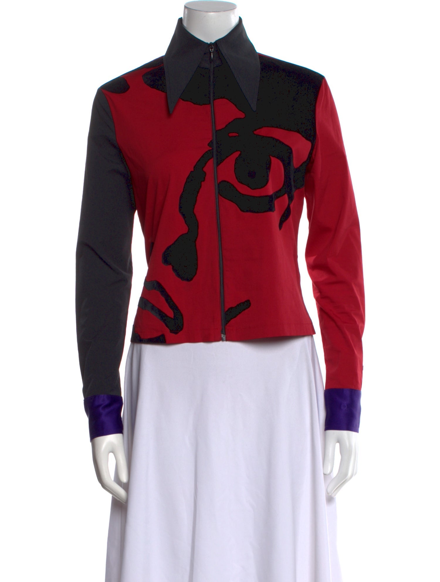 Castelbajac Graphic Print Long Sleeve Button-Up Top