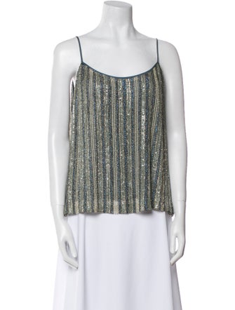 Catherine Bacon Silk Striped Top