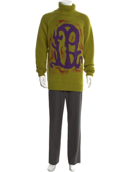 CASELLA MEYER Wool Graphic Print Cardigan