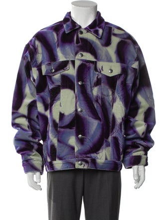 CASELLA MEYER Tie-Dye Print Moto Jacket