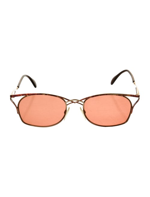 Cazal Tinted Round Sunglasses red