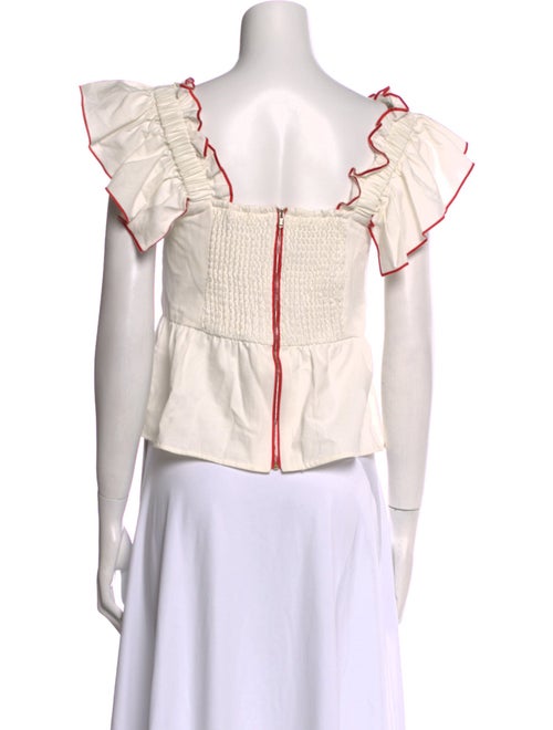 Crosby by Mollie Burch Graphic Print Square Neckline Crop Top