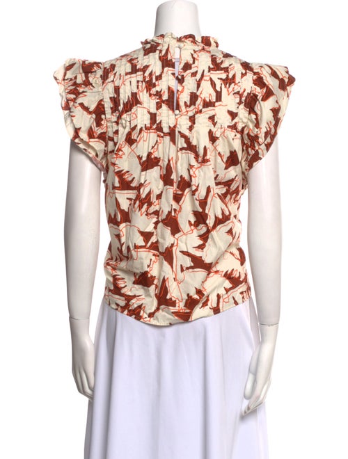 Crosby by Mollie Burch Printed Mock Neck Blouse