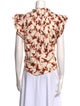 Crosby by Mollie Burch Printed Mock Neck Blouse