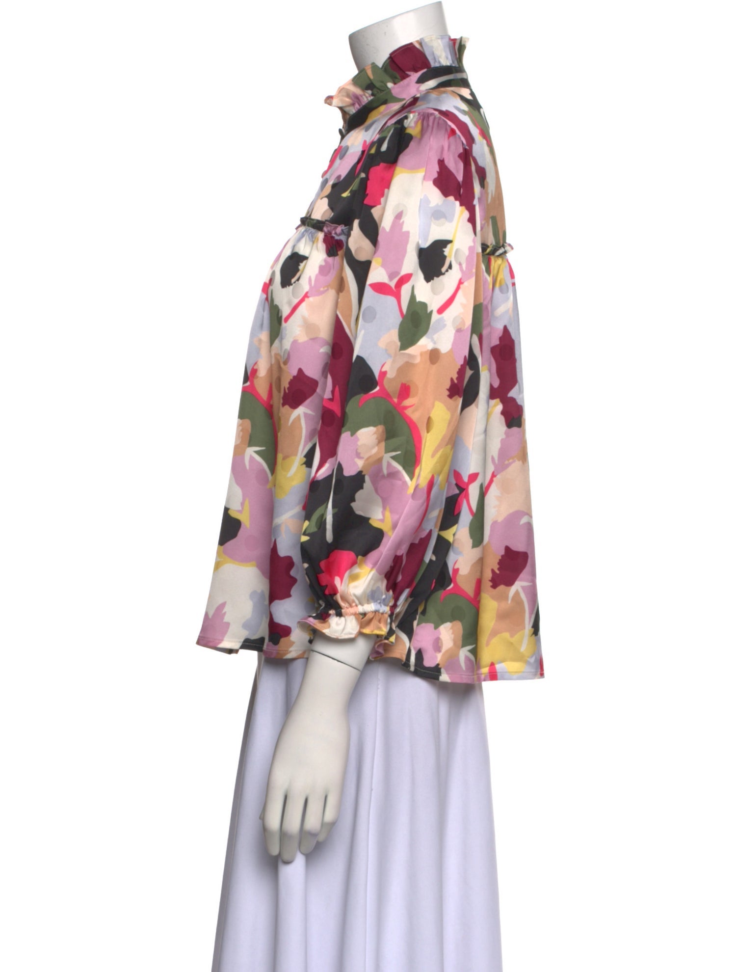 Crosby by Mollie Burch Floral Print Mock Neck Blouse