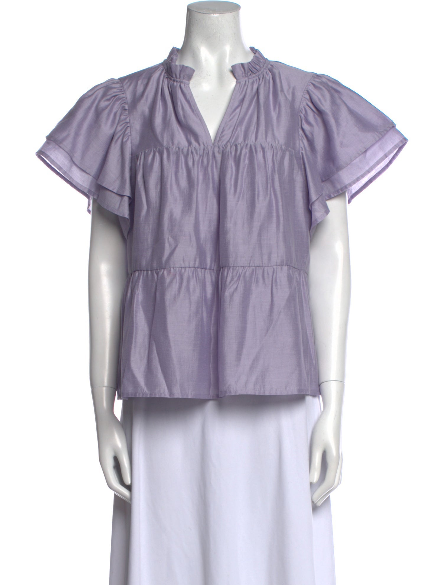 Crosby by Mollie Burch V-Neck Short Sleeve Blouse w/ Tags