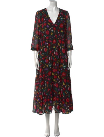 Crosby by Mollie Burch Floral Print Midi Length Dress