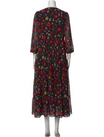 Crosby by Mollie Burch Floral Print Midi Length Dress
