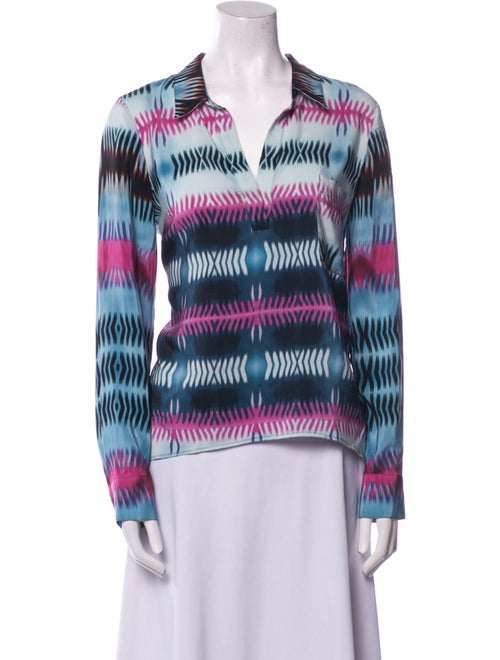 Cusp by Neiman Marcus Silk Printed Blouse