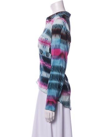 Cusp by Neiman Marcus Silk Printed Blouse