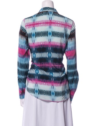 Cusp by Neiman Marcus Silk Printed Blouse