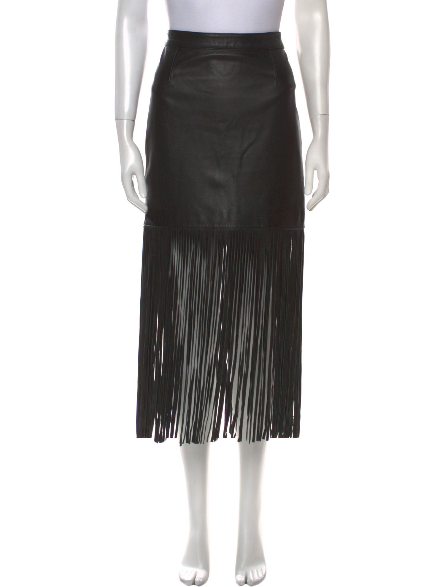 Cusp by Neiman Marcus Leather Midi Length Skirt