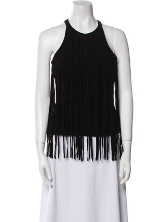 Cusp by Neiman Marcus Leather Halterneck Top