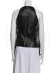 Cusp by Neiman Marcus Leather Halterneck Blouse