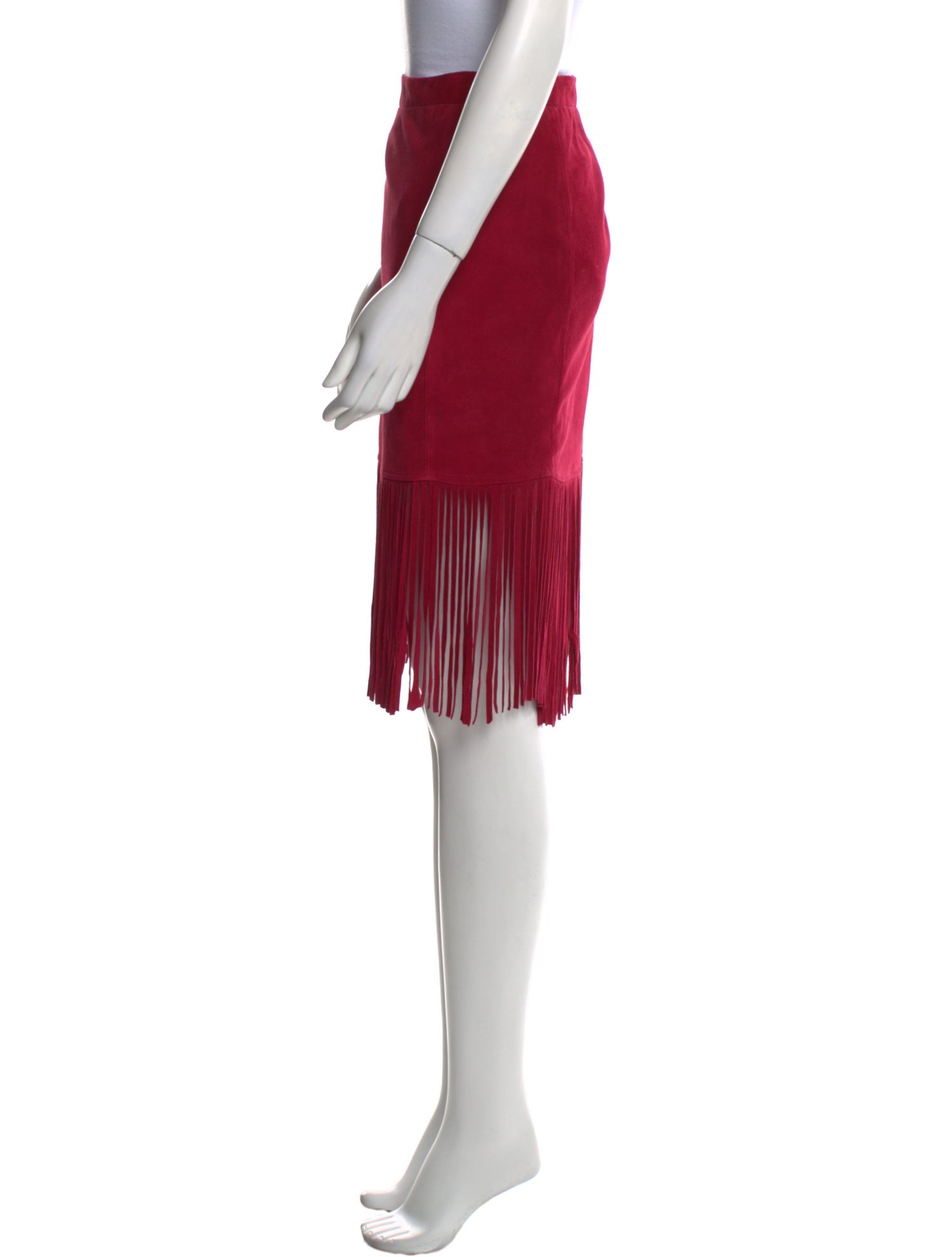 Cusp by Neiman Marcus Leather Knee-Length Skirt