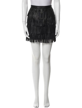 Cusp by Neiman Marcus Leather Mini Skirt