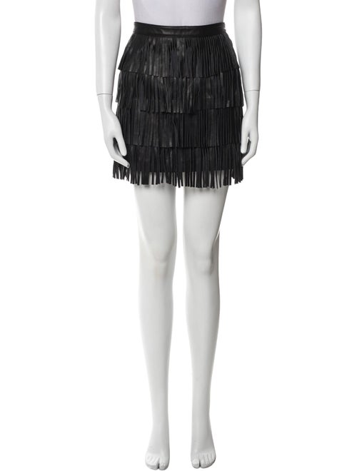 Cusp by Neiman Marcus Leather Mini Skirt