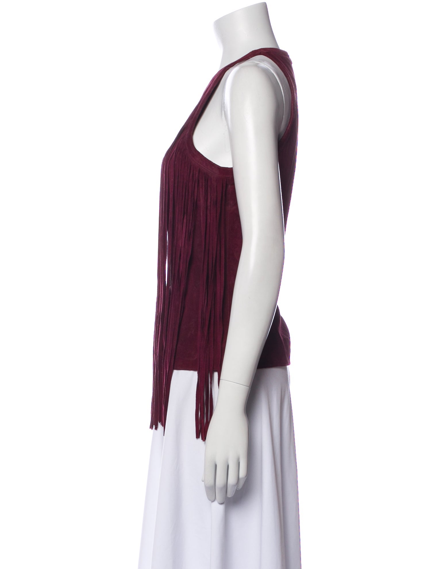 Cusp by Neiman Marcus Leather Halterneck Blouse