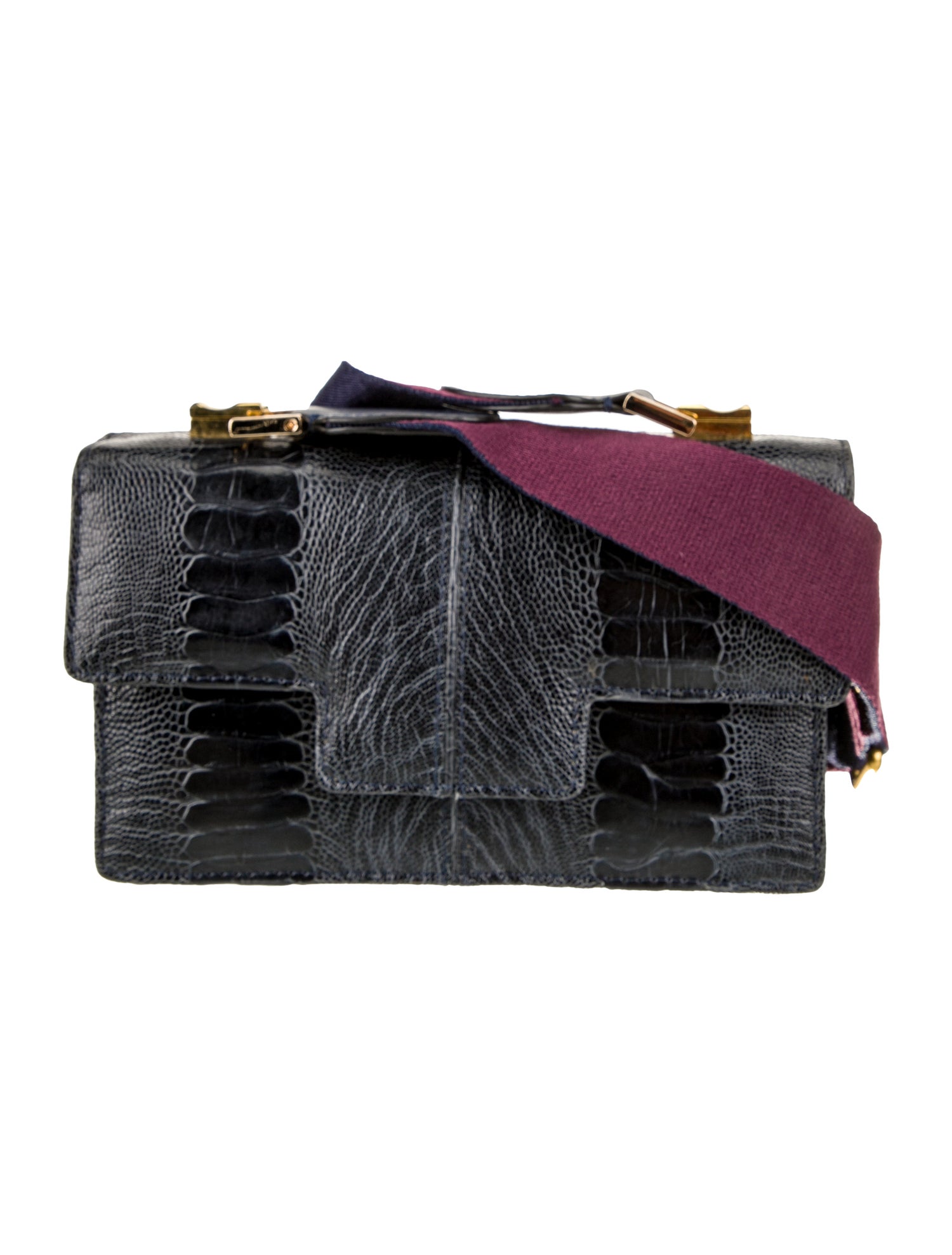 Cape Cobra Ostrich Leg Messenger Bag