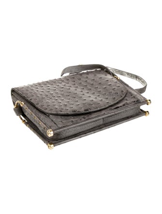 Cape Cobra Ostrich Crossbody Bag