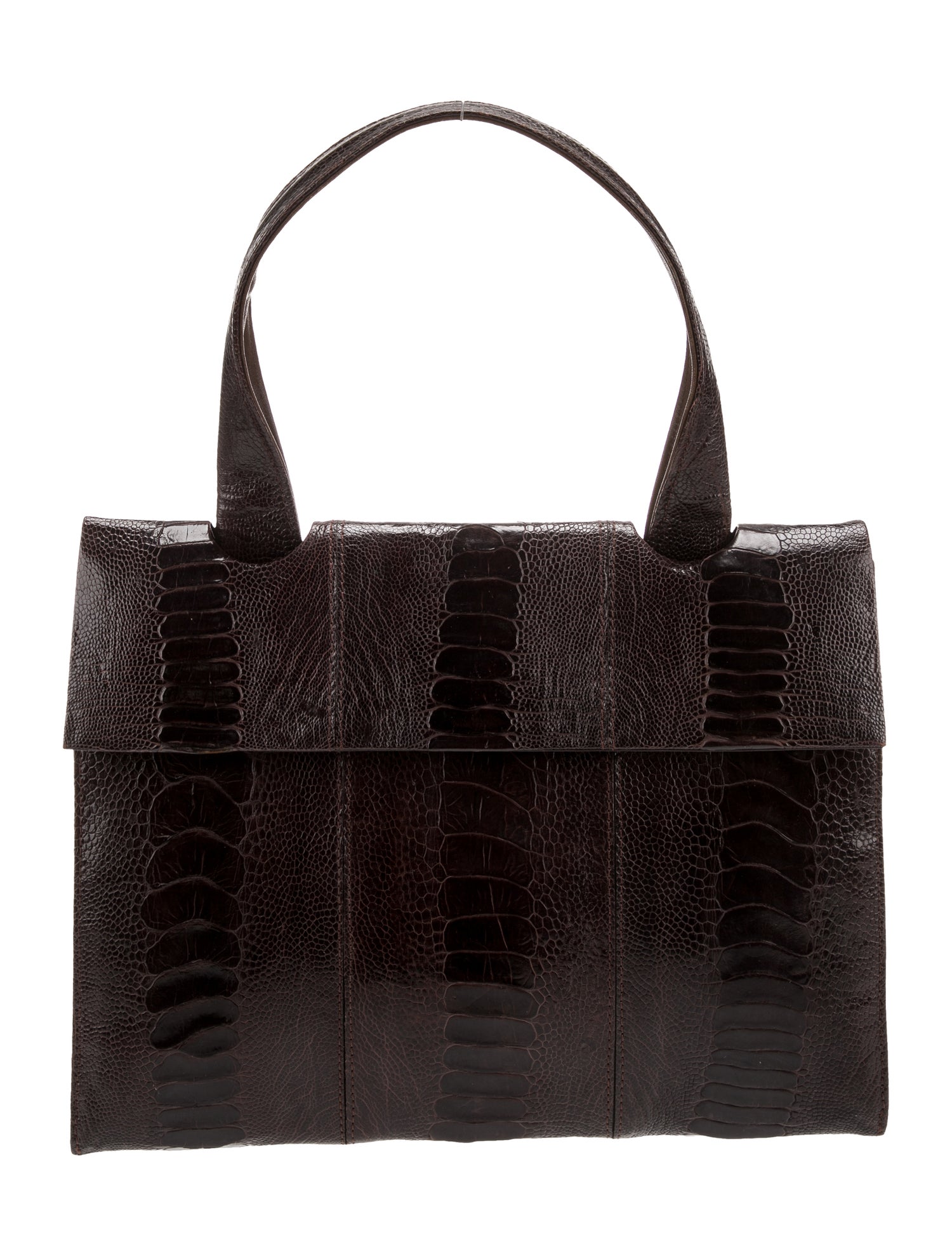 Cape Cobra Ostrich Leg Top Handle Bag