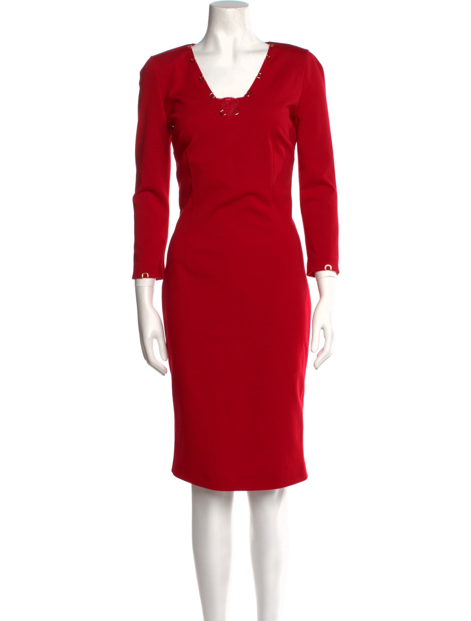 Cavalli Class Square Neckline Midi Length Dress