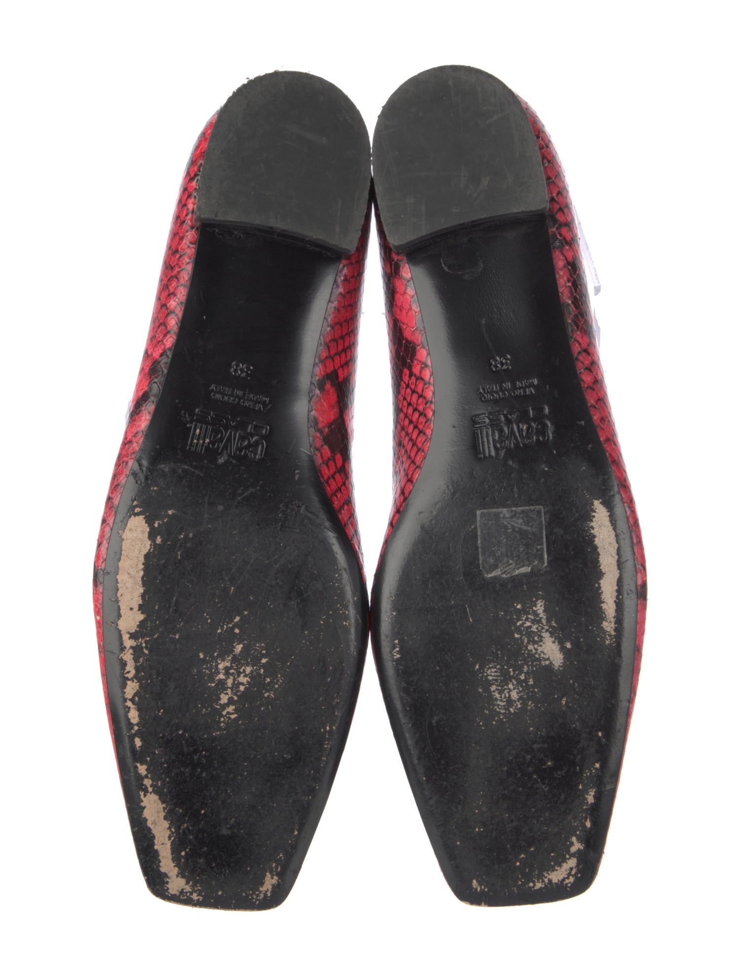 Cavalli Class Snakeskin Animal Print Ballet Flats