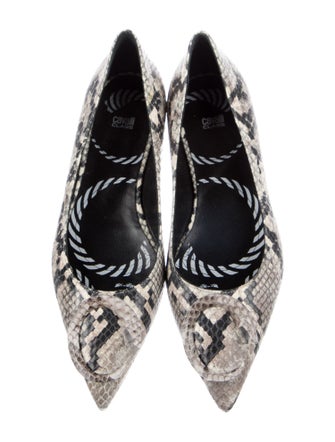 Cavalli Class Snakeskin Animal Print Flats