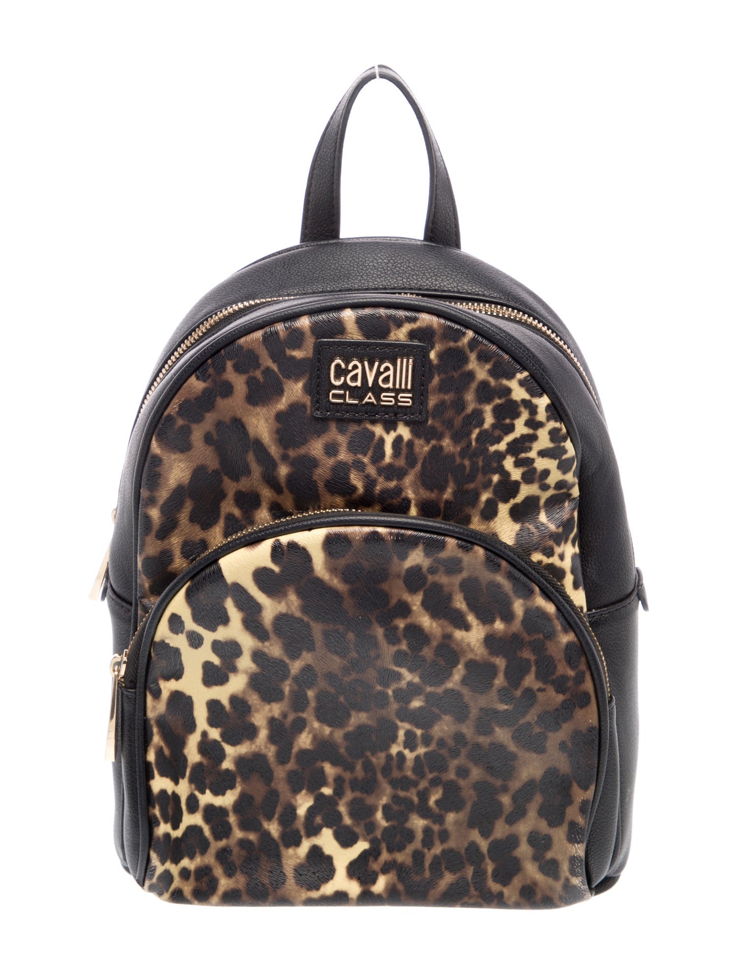 Cavalli Class Leather Backpack