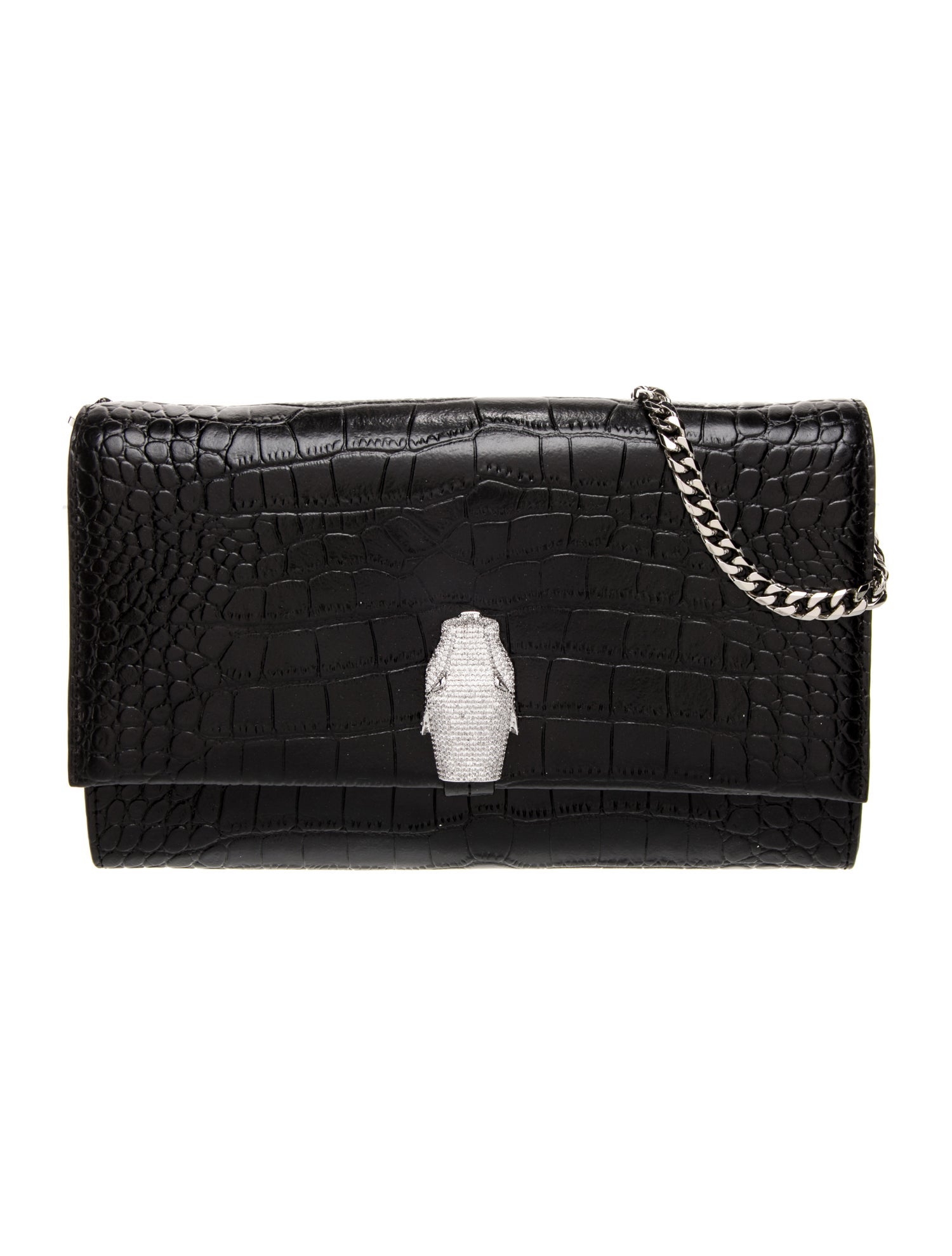 Cavalli Class Leather Clutch