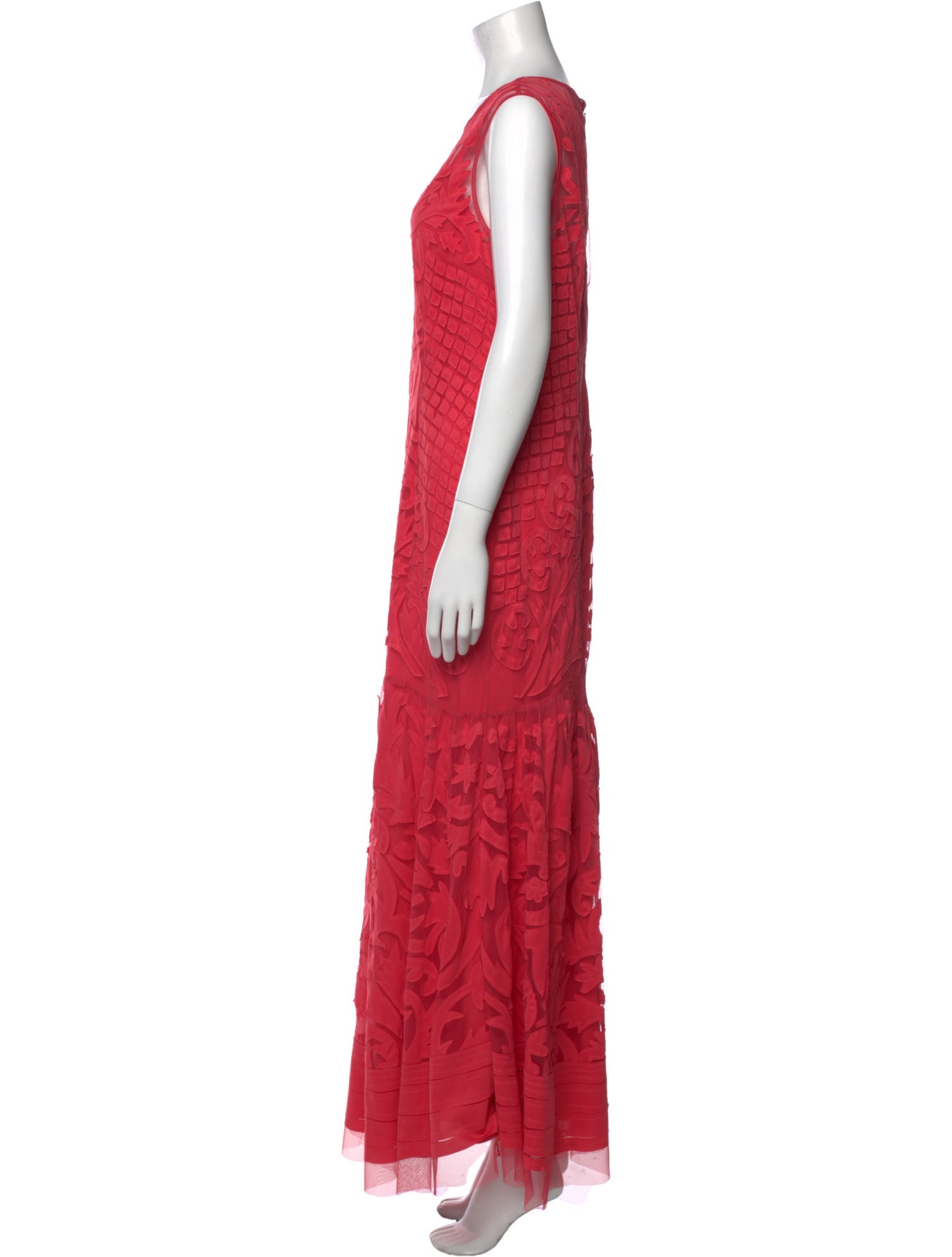 Cavalli Class Lace Pattern Long Dress