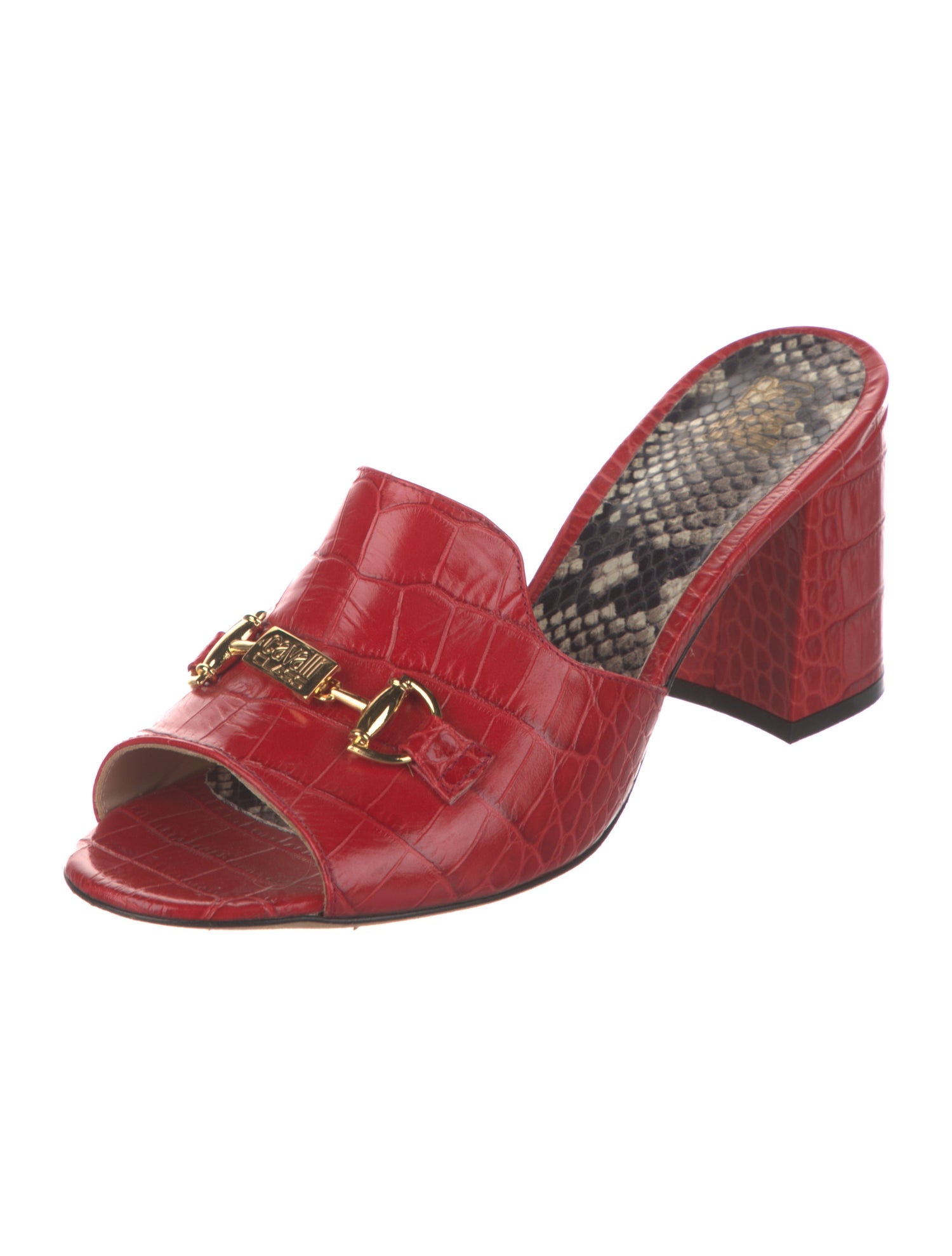 Cavalli Class Leather Slides