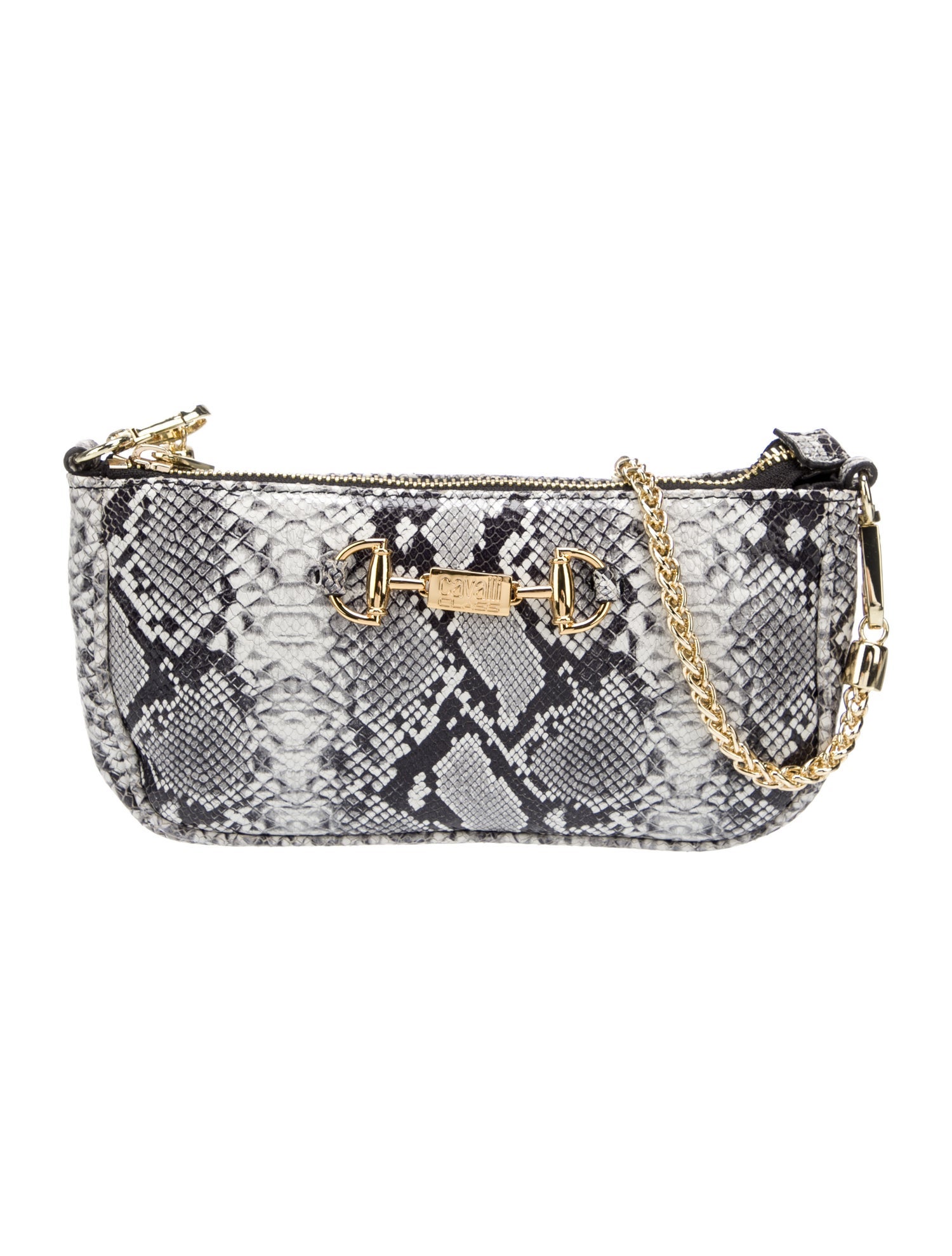 Cavalli Class Calf Leather Shoulder Bag