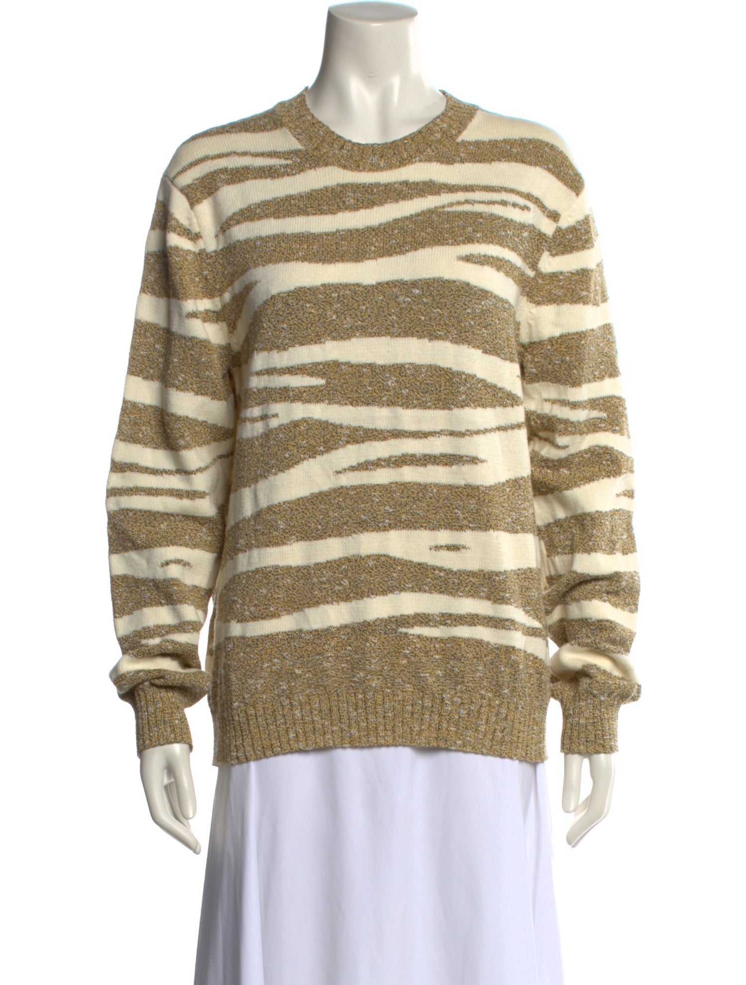 Cavalli Class Striped Crew Neck Sweater