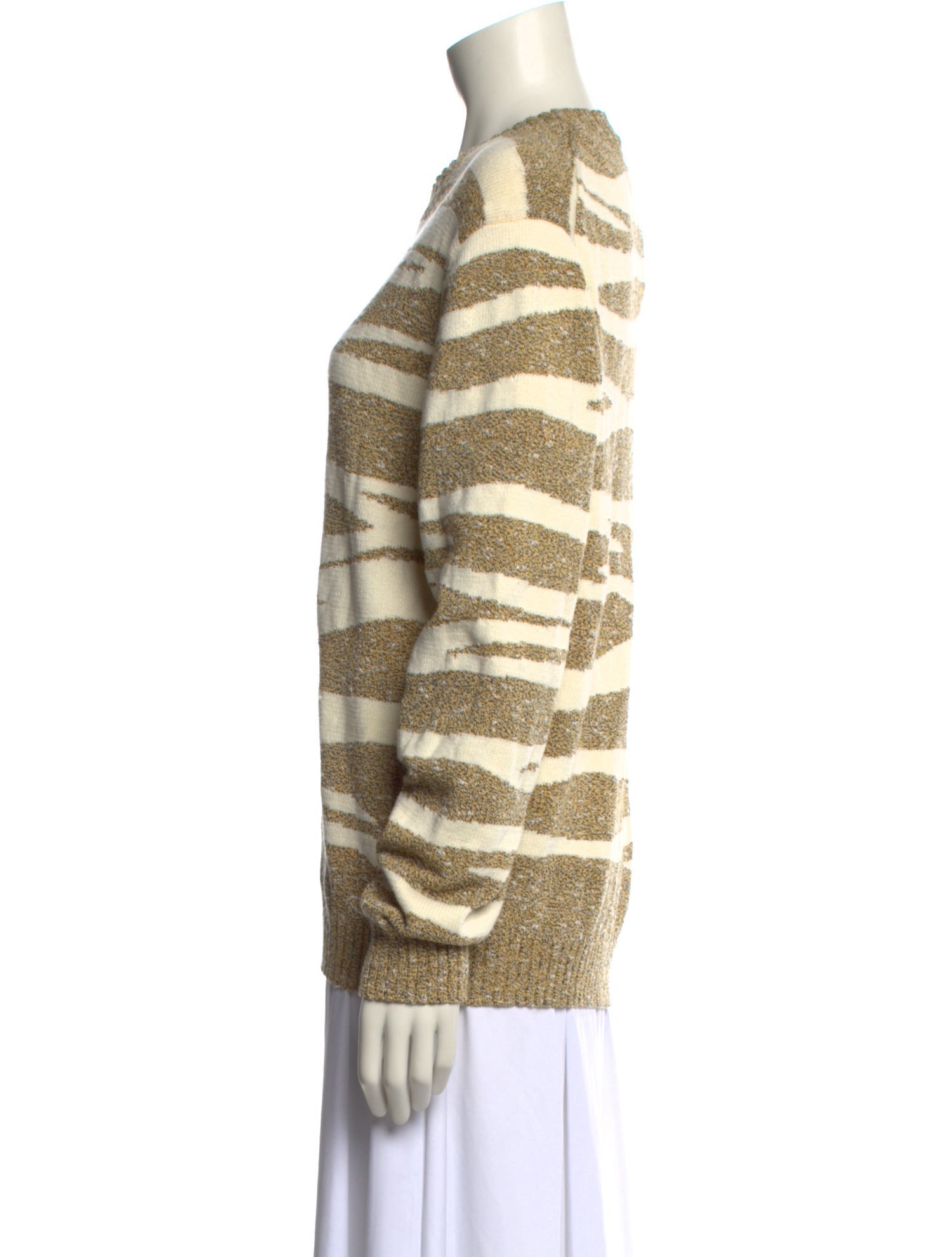 Cavalli Class Striped Crew Neck Sweater