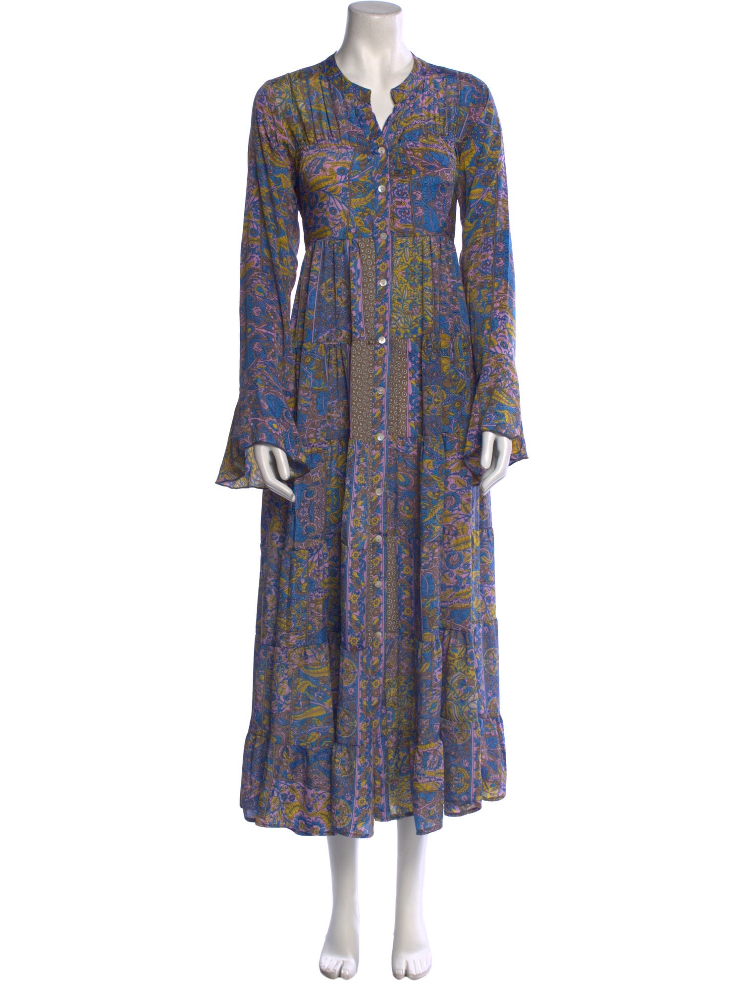California Creations Paisley Print Long Dress