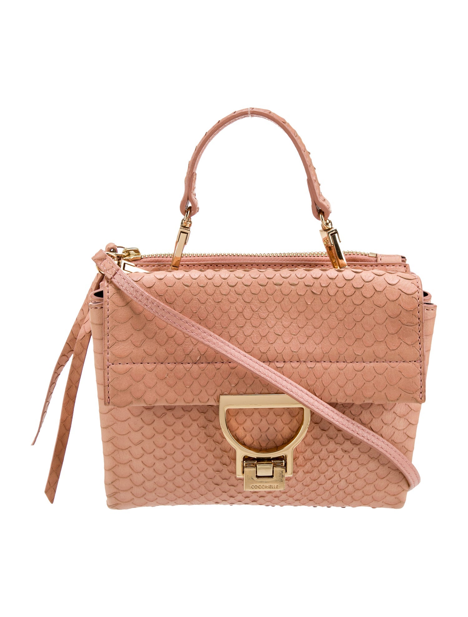 Coccinelle Embossed Leather Crossbody Bag